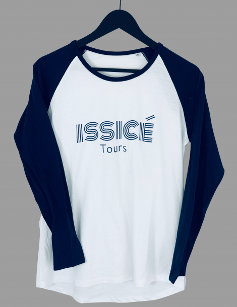 T-shirt manches longues bleu/blanc